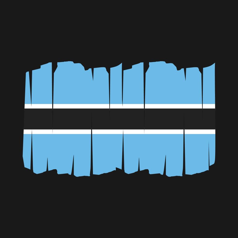 Botswana Flag Brush vector