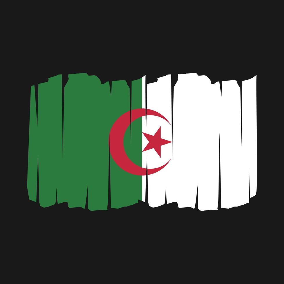 Algeria Flag Brush vector