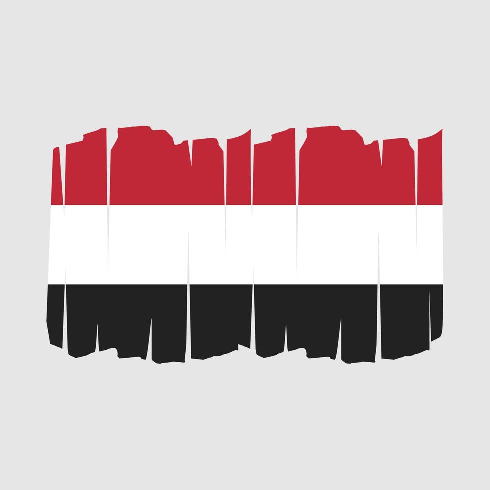 Yemen Flag Brush vector