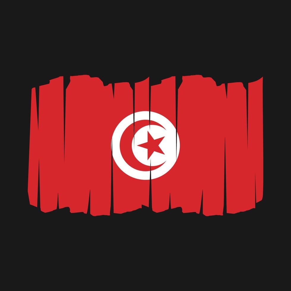 Tunisia Flag Brush vector