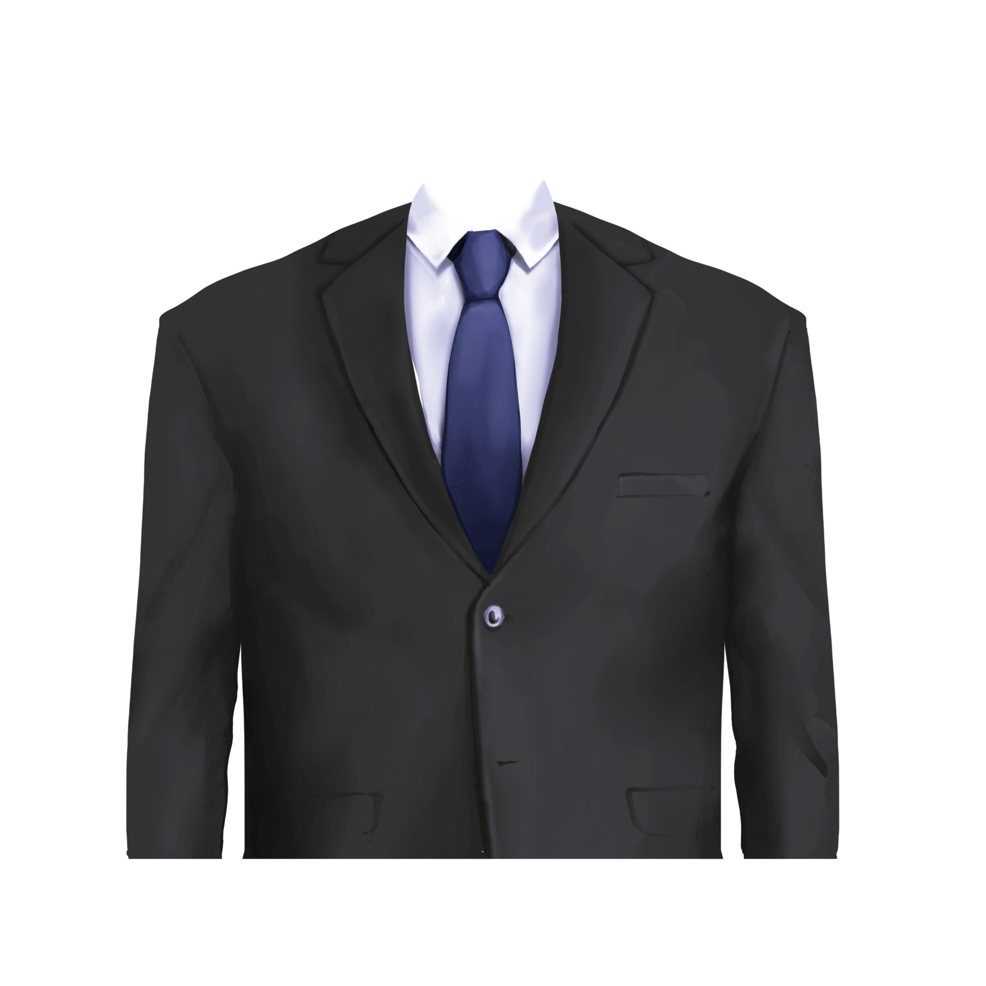 Black Half Suit And Blue Tie 19040124 PNG black-half-suit-and-blue-tie-19040124-png