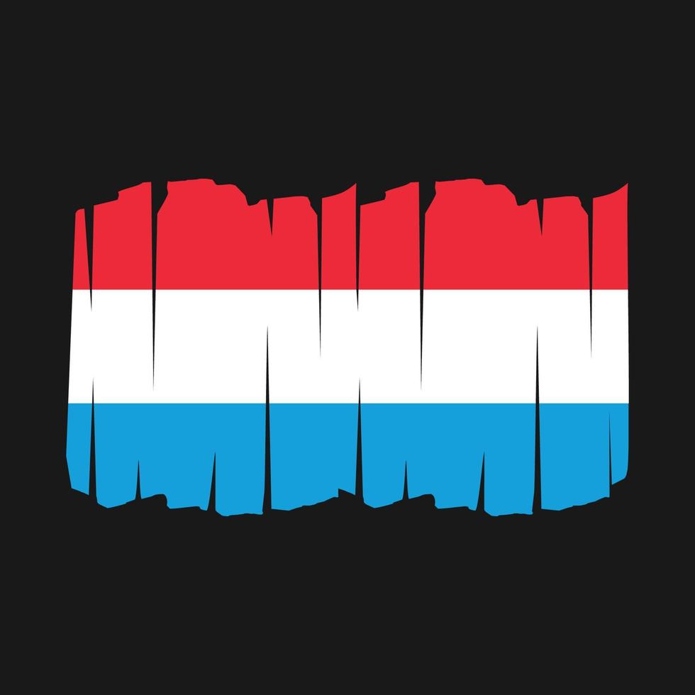 Luxembourg Flag Brush vector