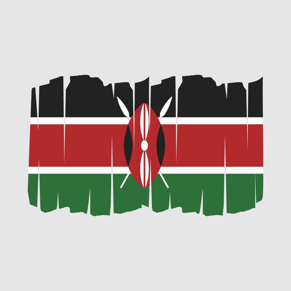 Kenya Flag Brush vector