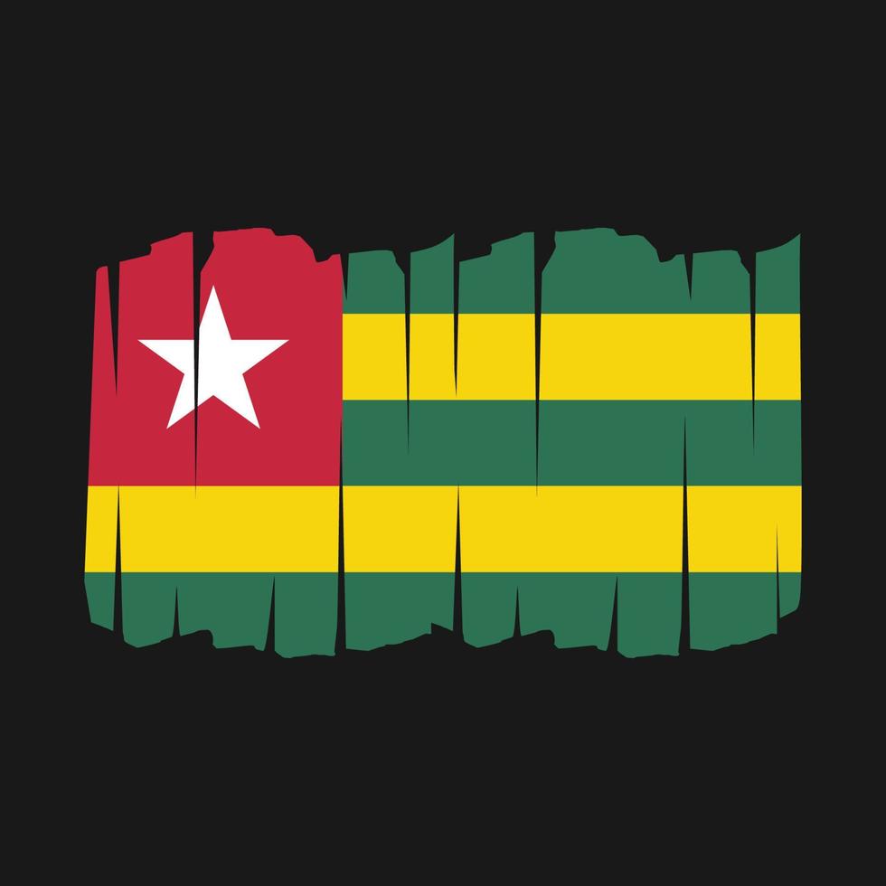Togo Flag Brush vector