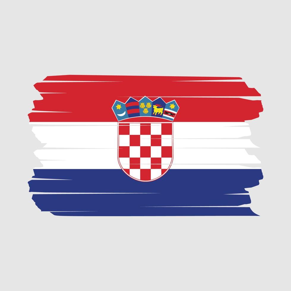 Croatia Flag Brush vector