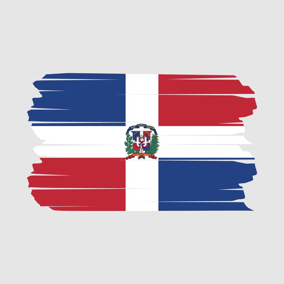 Dominican Republic Flag Brush vector