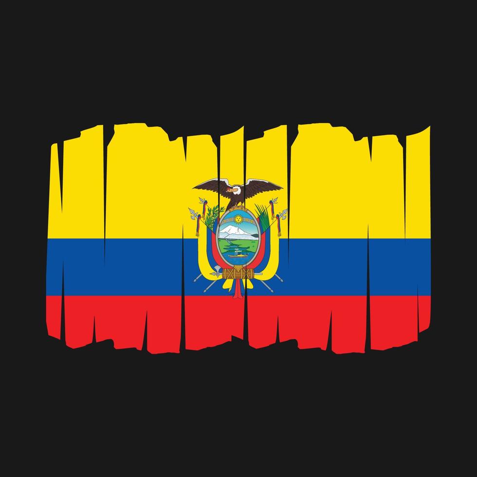 Ecuador Flag Brush vector