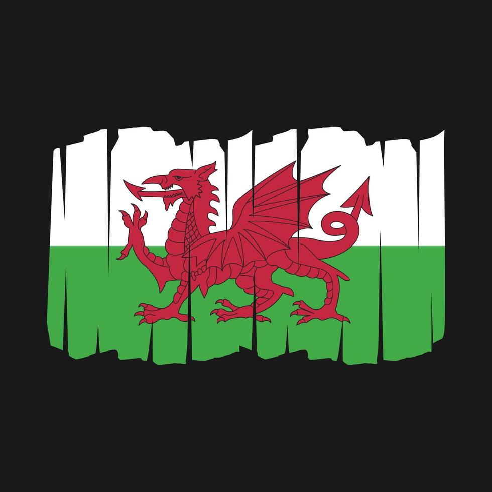 Wales Flag Brush vector