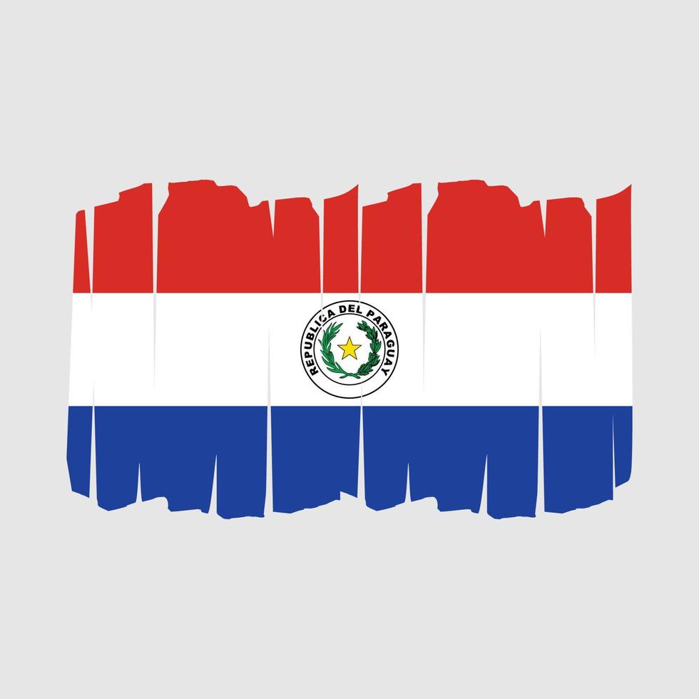 cepillo de bandera de paraguay vector