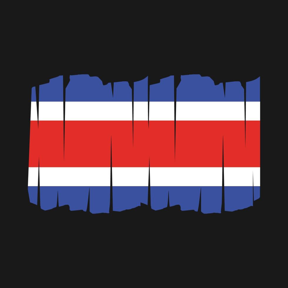 Costa Rica Flag Brush vector