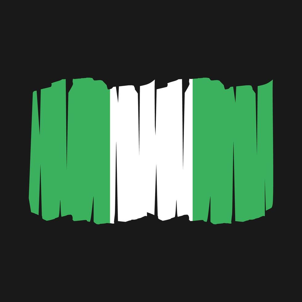 Nigeria Flag Brush vector