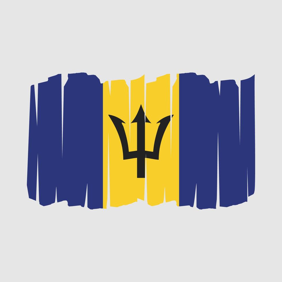 pincel de bandera de barbados vector