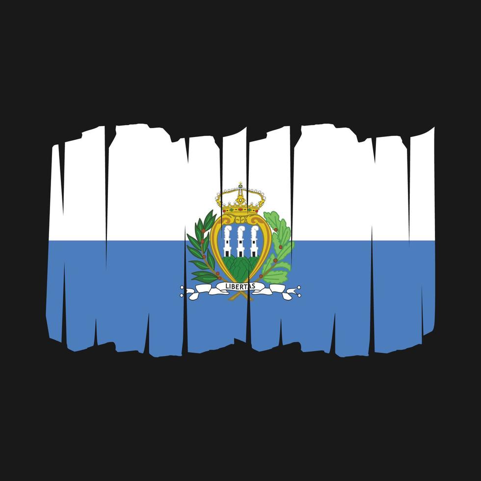 cepillo de bandera de san marino vector