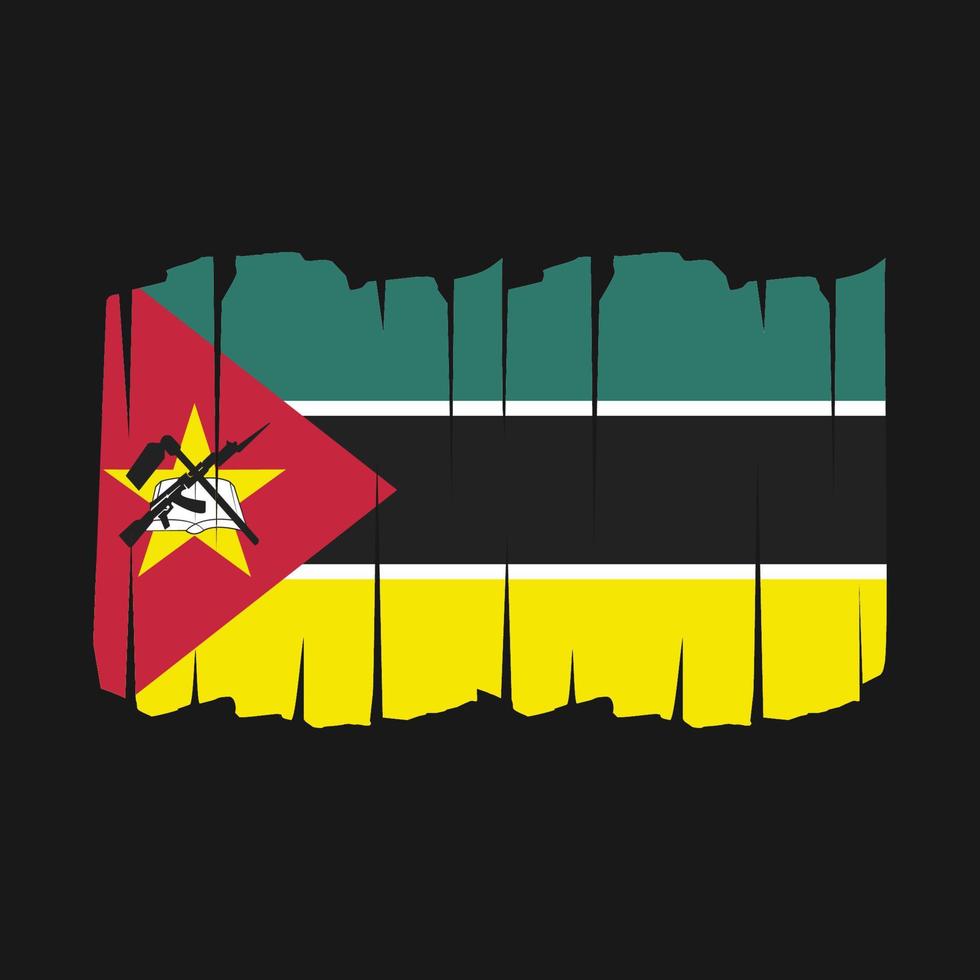 Mozambique Flag Brush vector