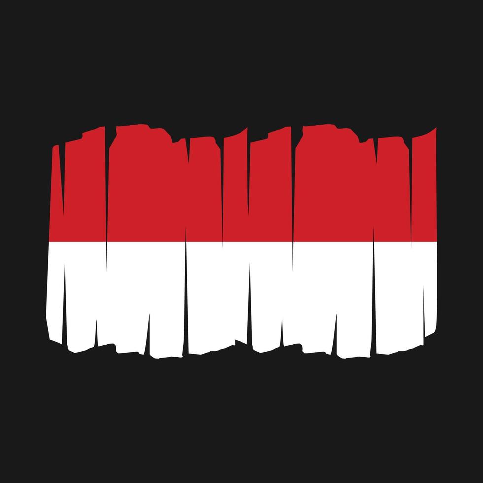 Monaco Flag Brush vector