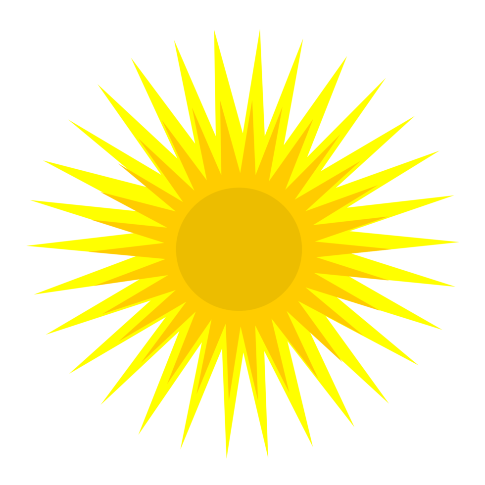 yellow sun illustration png