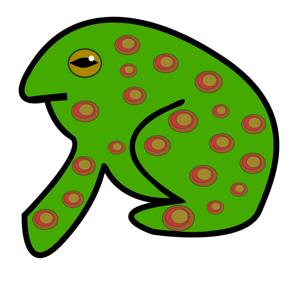 green toad frog png