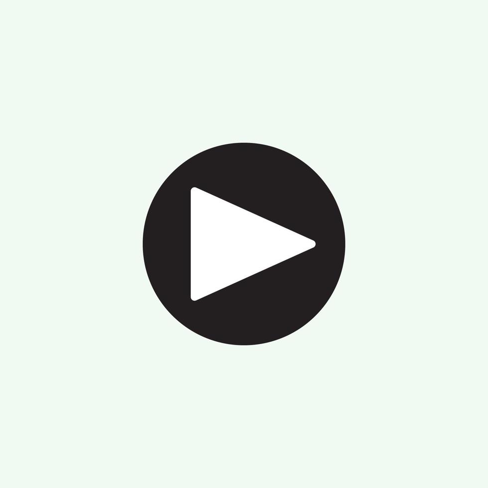 Play button icon in trendy flat style isolated on grey background. Play symbol for your web site design, logo, app, UI. Vector illustration