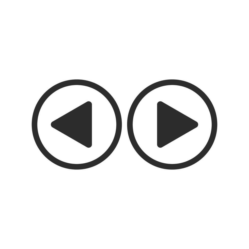 Play button icon in trendy flat style isolated on grey background. Play symbol for your web site design, logo, app, UI. Vector illustration