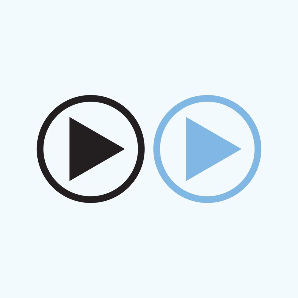 Play button icon in trendy flat style isolated on grey background. Play symbol for your web site design, logo, app, UI. Vector illustration