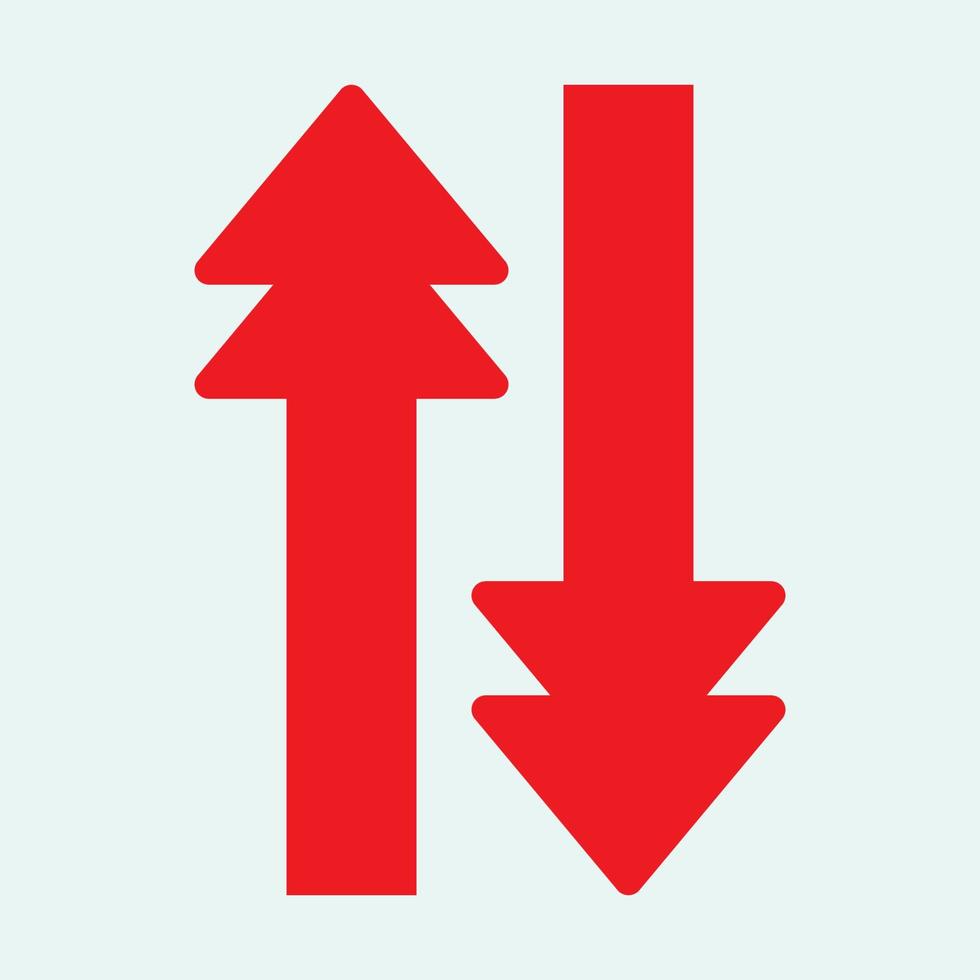 Red arrow icon vector EPS- 10