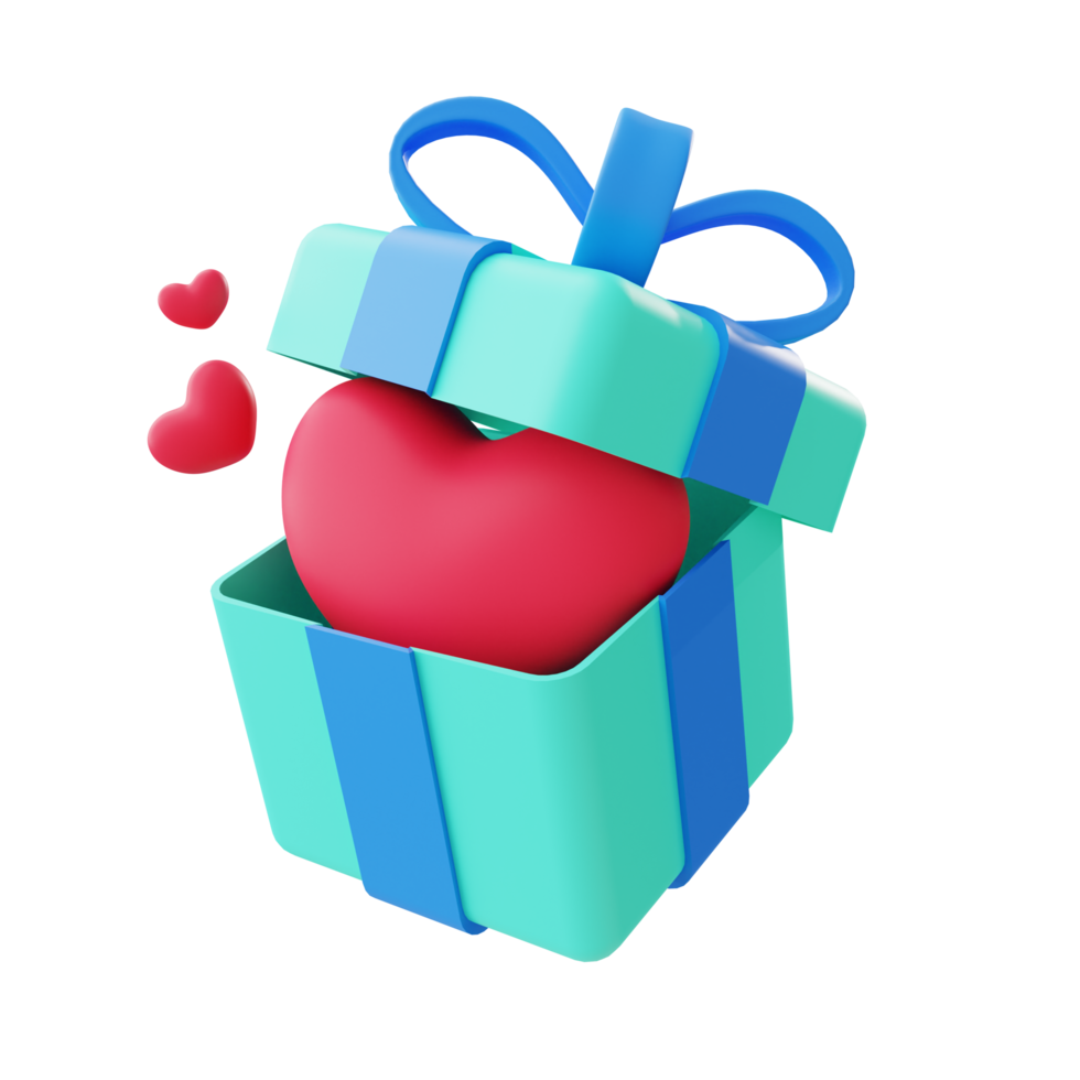 3d love gift png