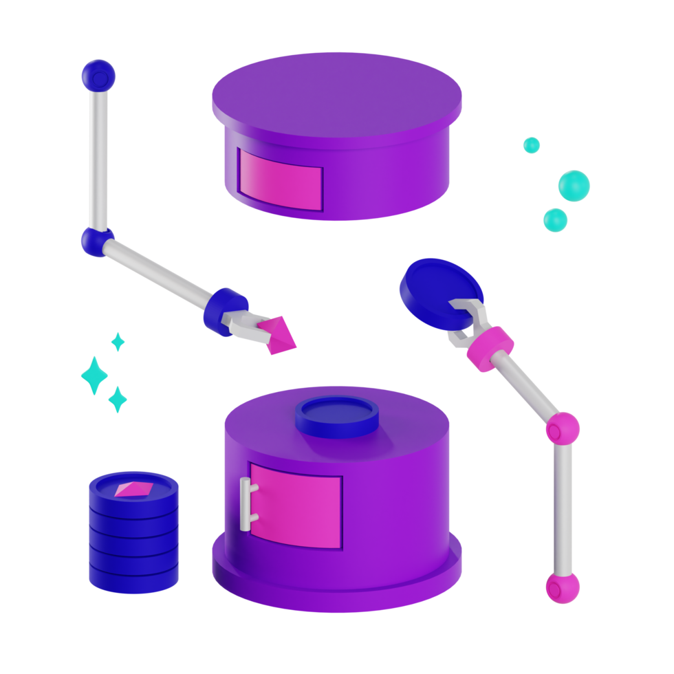 illustration d'icône de pièce de monnaie 3d png