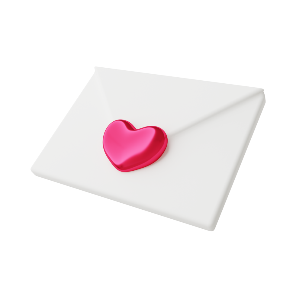 carta de amor 3D png