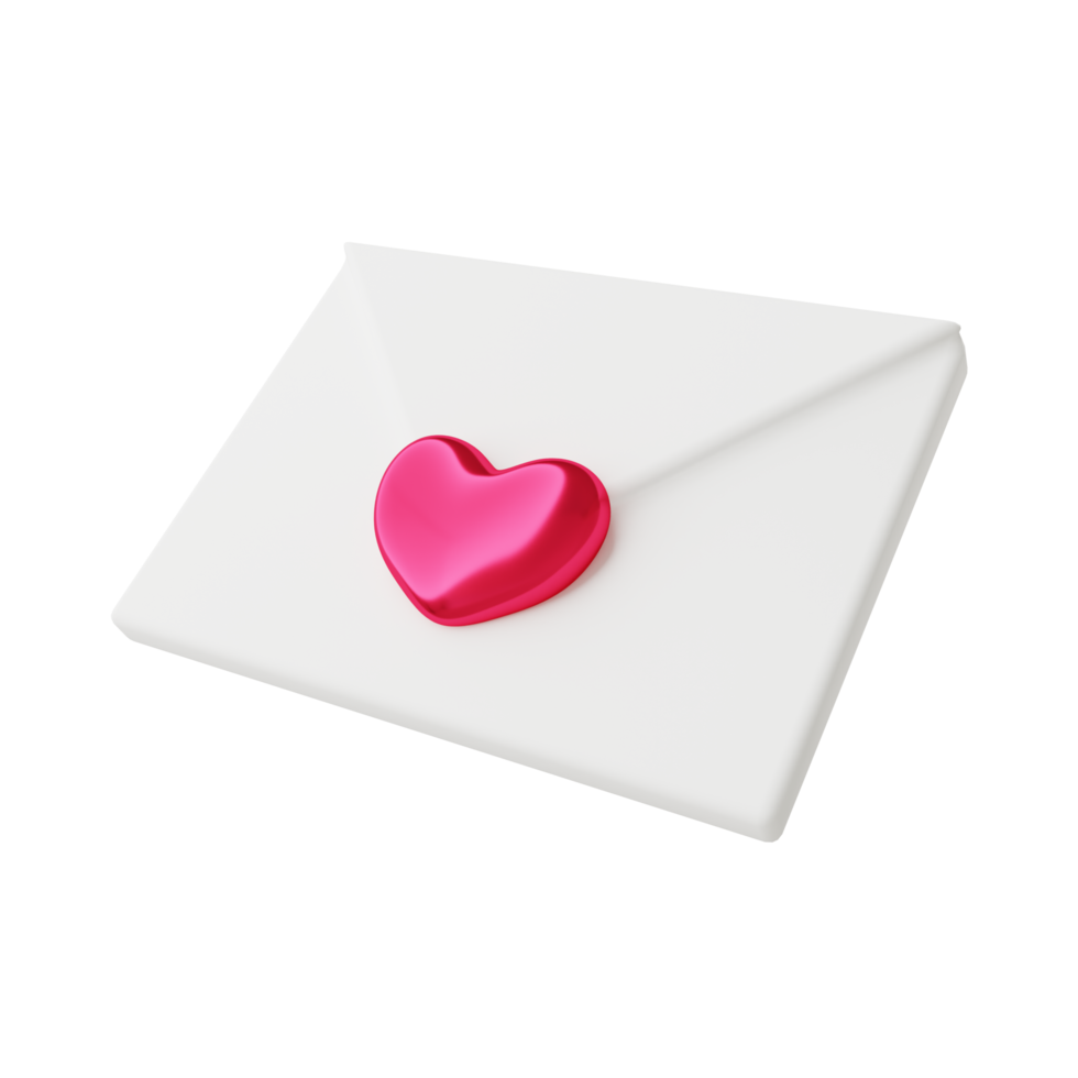 lettre d'amour 3d png