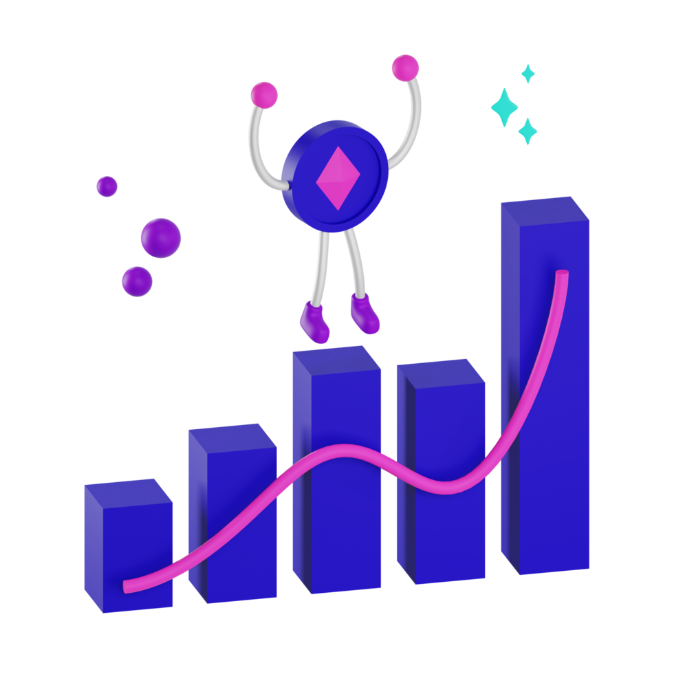 ilustração de ícone de moeda 3d png