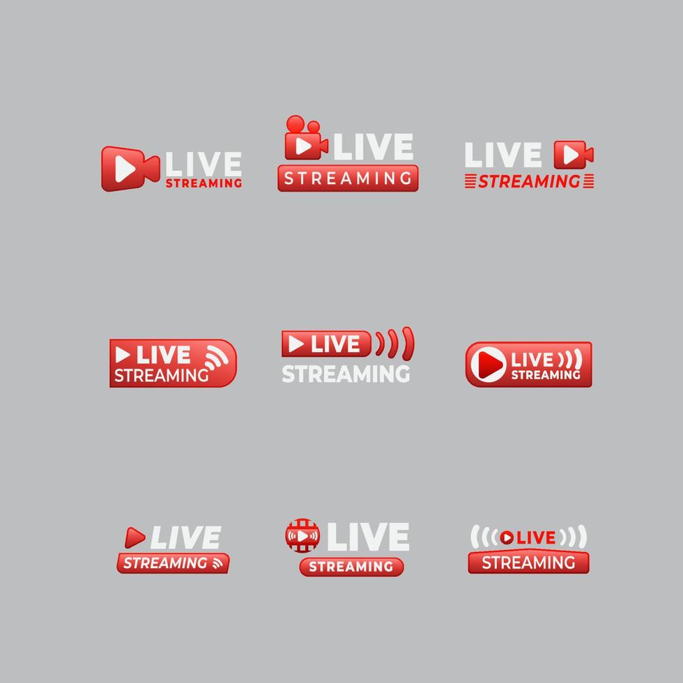 Live Streaming Logo Template vector
