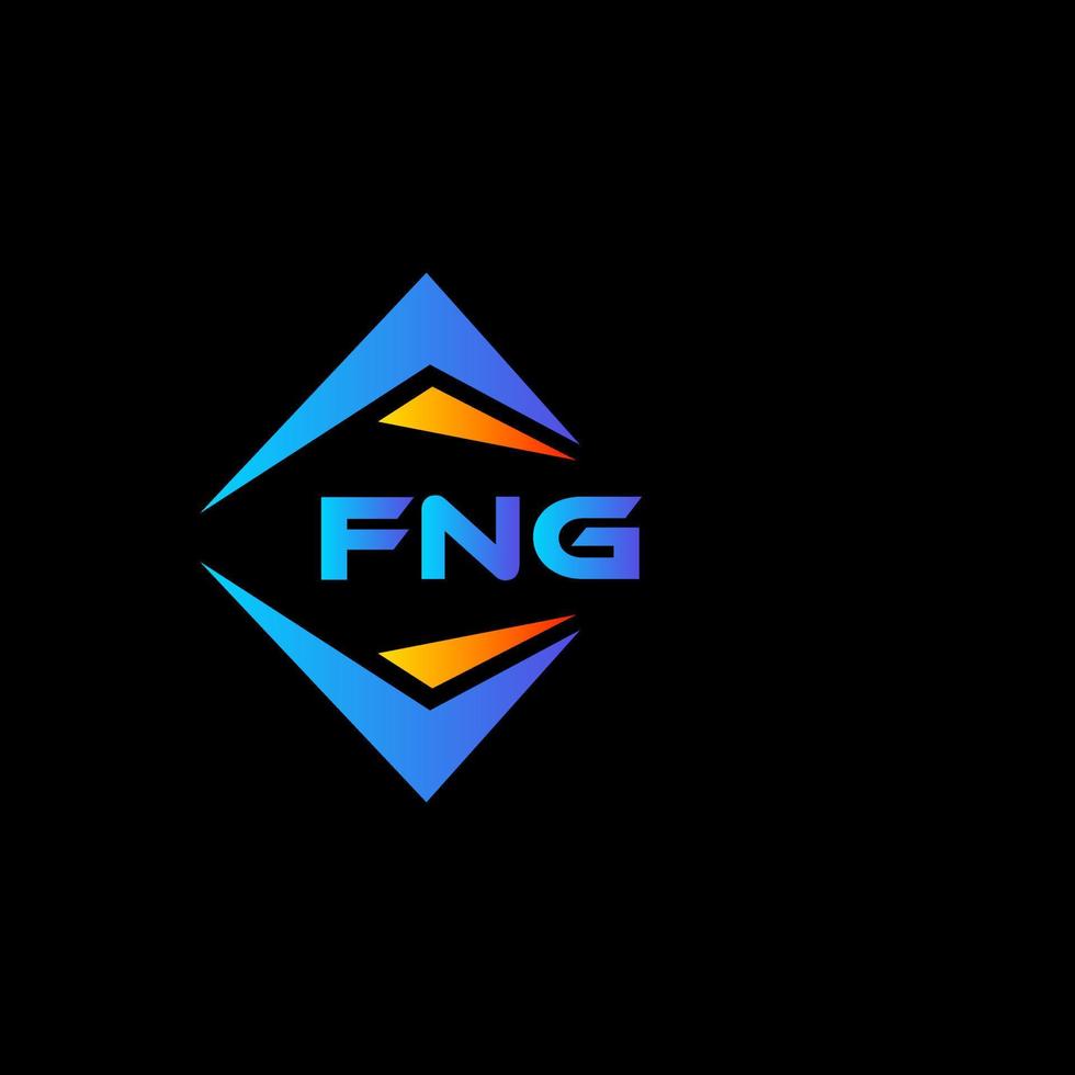 FNG abstract technology logo design on Black background. FNG creative initials letter logo concept. vector