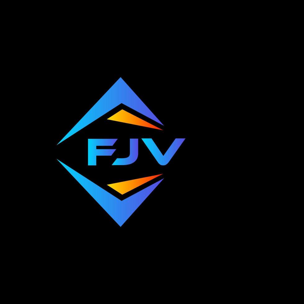 fjv diseño de logotipo de tecnología abstracta sobre fondo blanco. concepto de logotipo de letra de iniciales creativas fjv. vector