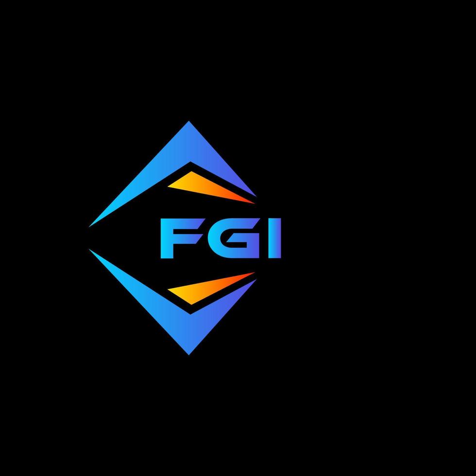 diseño de logotipo de tecnología abstracta fgi sobre fondo blanco. concepto de logotipo de letra de iniciales creativas fgi. vector