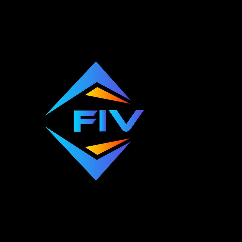 fiv diseño de logotipo de tecnología abstracta sobre fondo blanco. concepto de logotipo de letra de iniciales creativas fiv. vector