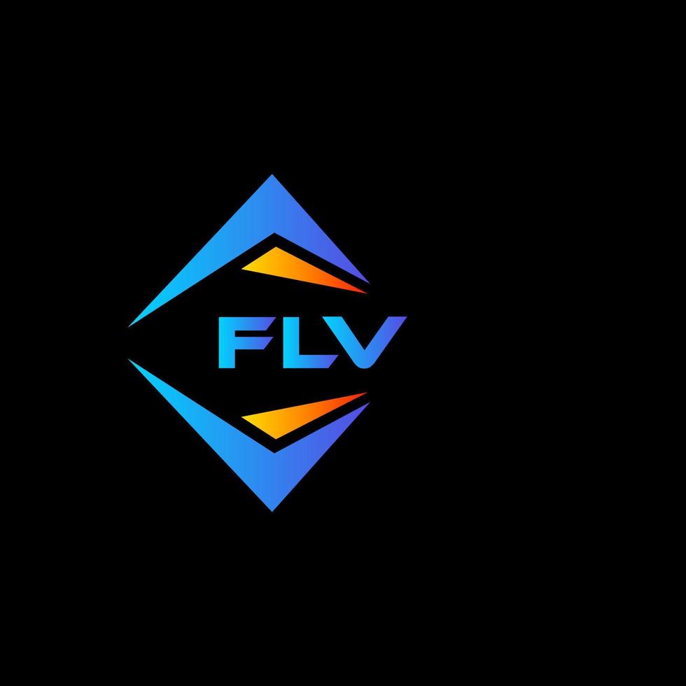 diseño de logotipo de tecnología abstracta flv sobre fondo negro. concepto de logotipo de letra de iniciales creativas flv. vector