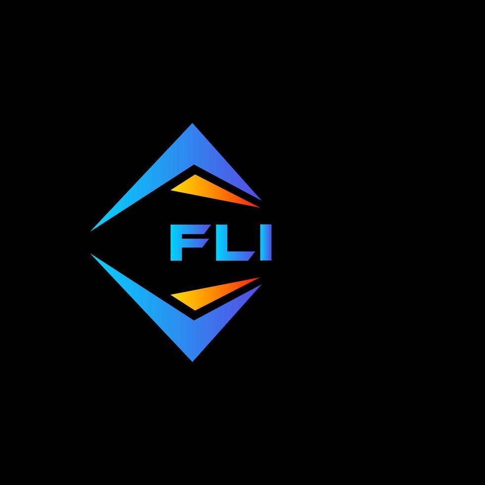 FLI abstract technology logo design on Black background. FLI creative initials letter logo concept. vector