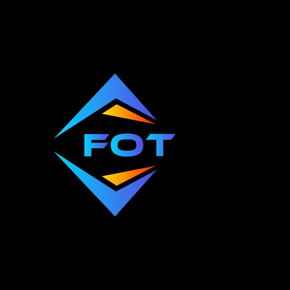 FOT abstract technology logo design on Black background. FOT creative initials letter logo concept. vector