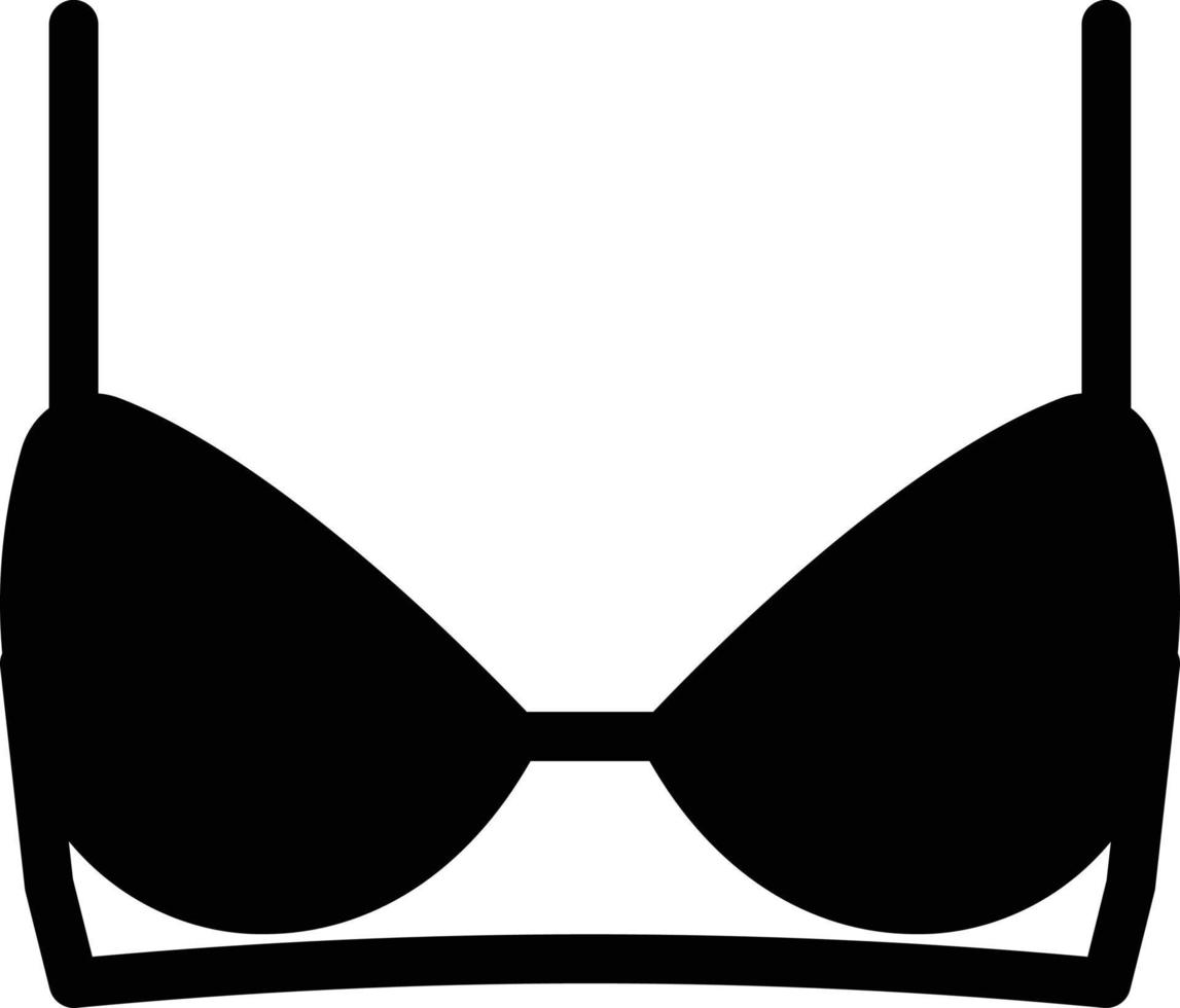 Premium Vector  Female bra line icon black lingerie symbol isolated on  white background