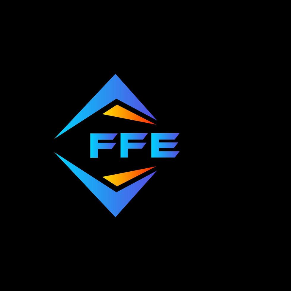 Diseño de logotipo de tecnología abstracta ffe sobre fondo blanco. Concepto de logotipo de letra de iniciales creativas ffe. vector