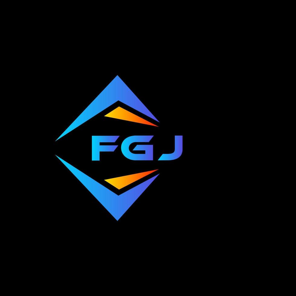 diseño de logotipo de tecnología abstracta fgj sobre fondo blanco. concepto de logotipo de letra de iniciales creativas fgj. vector