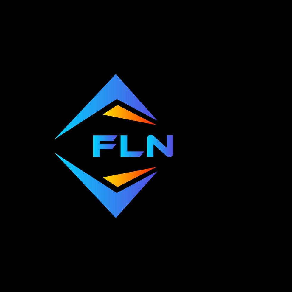 diseño de logotipo de tecnología abstracta fln sobre fondo negro. concepto de logotipo de letra de iniciales creativas fln. vector