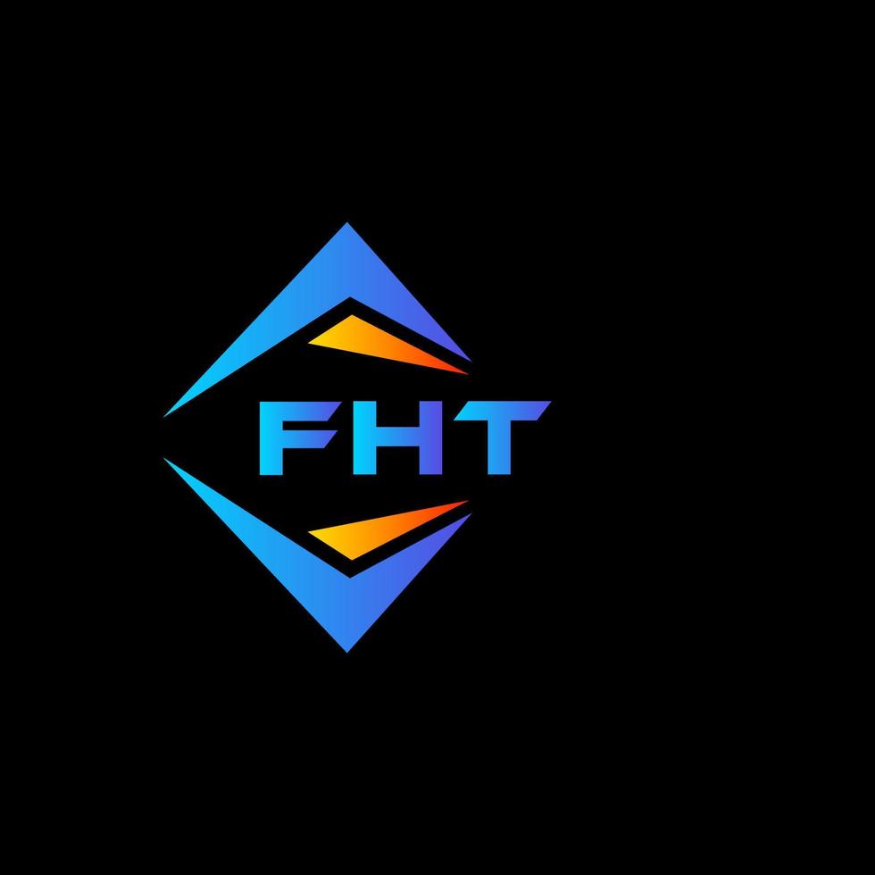 FHT abstract technology logo design on white background. FHT creative initials letter logo concept. vector