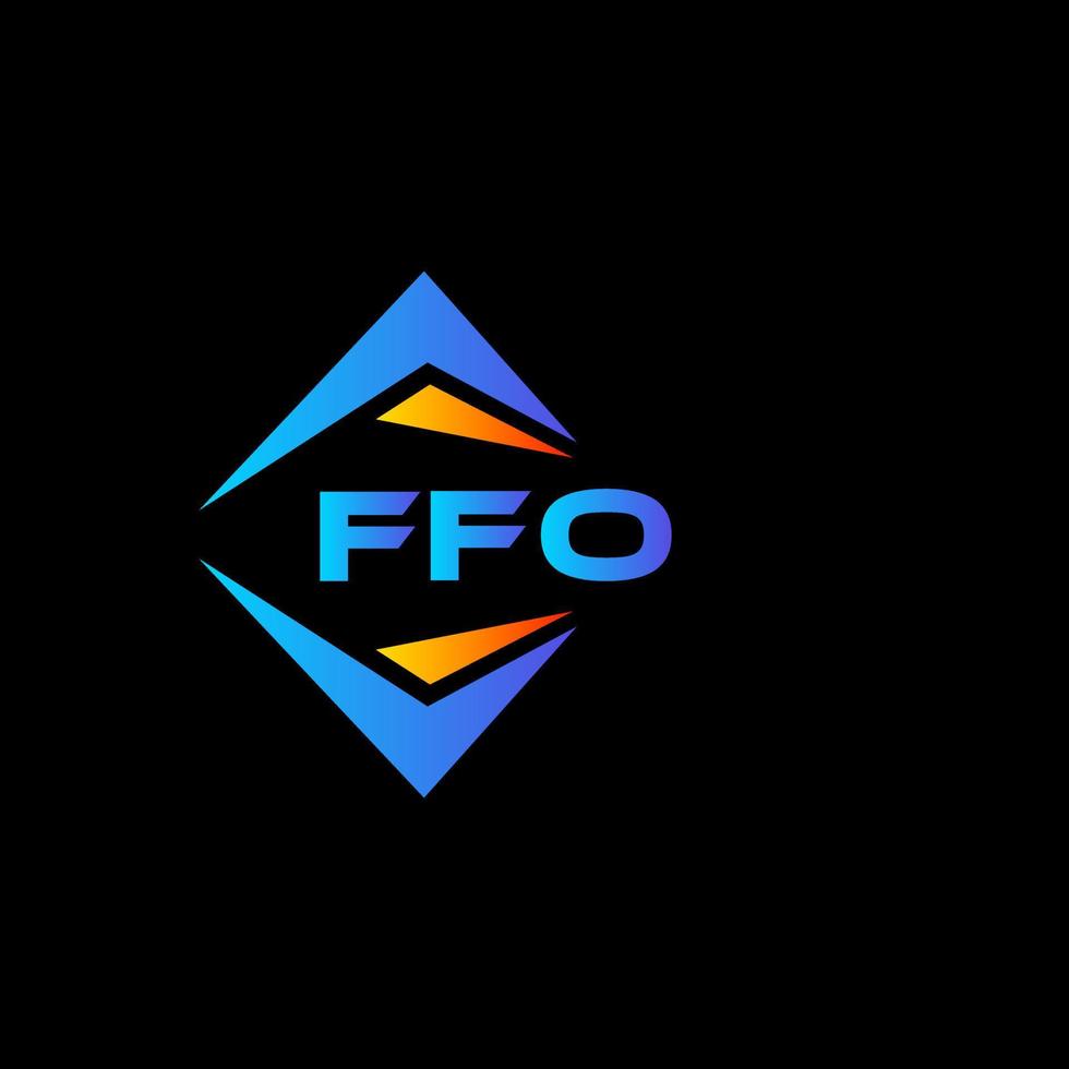 diseño de logotipo de tecnología abstracta ffo sobre fondo blanco. concepto de logotipo de letra inicial creativa ffo. vector