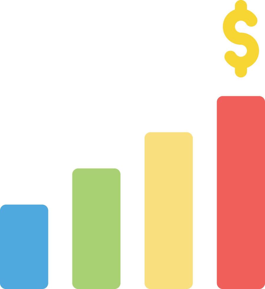 ilustración de vector de gráfico de dólar en un fondo. símbolos de calidad premium. iconos vectoriales para concepto y diseño gráfico.