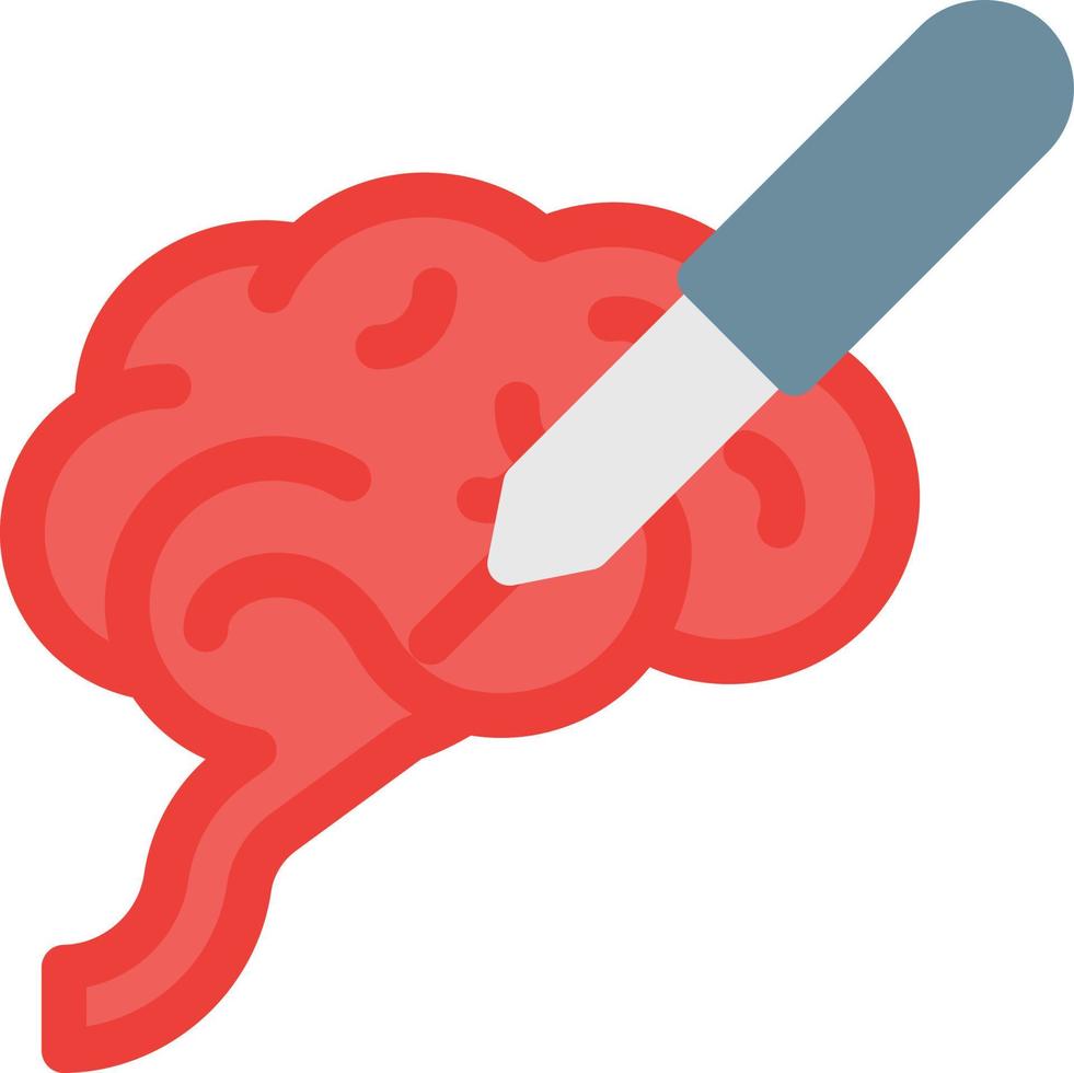 ilustración vectorial de cirugía cerebral en un fondo. símbolos de calidad premium. iconos vectoriales para concepto y diseño gráfico. vector