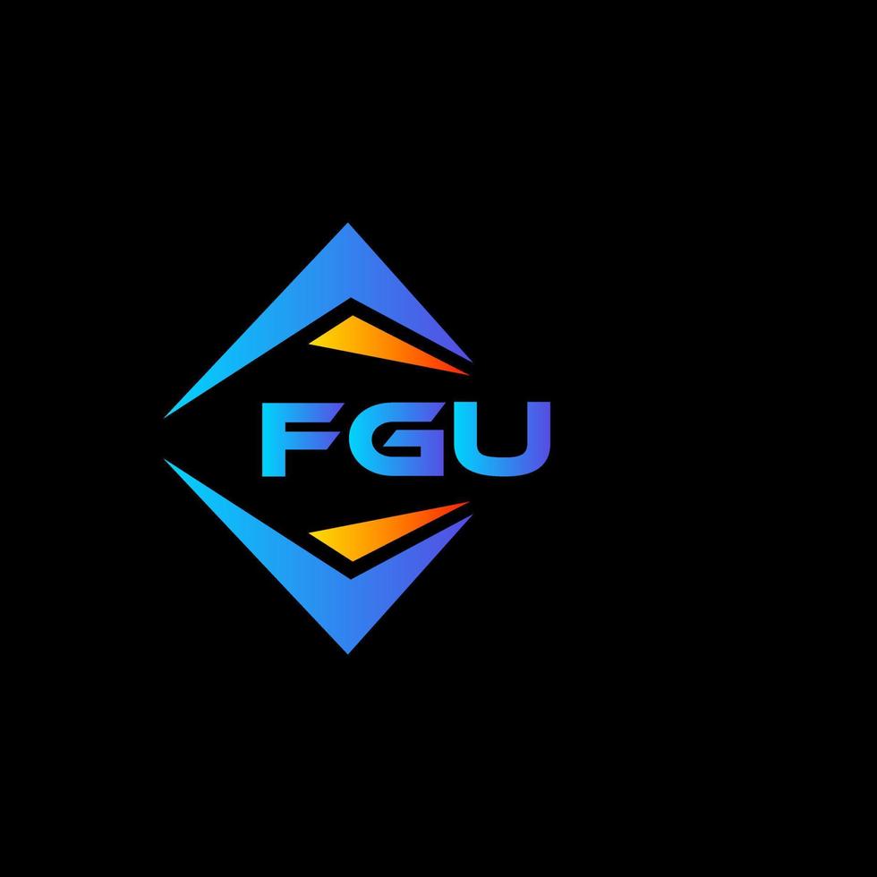 diseño de logotipo de tecnología abstracta fgu sobre fondo blanco. concepto de logotipo de letra de iniciales creativas fgu. vector