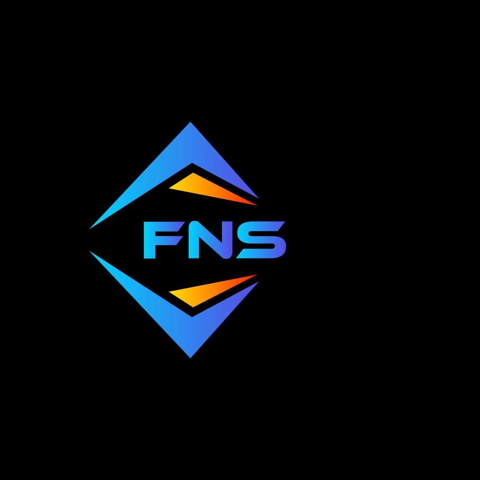 FNS abstract technology logo design on Black background. FNS creative initials letter logo concept. vector