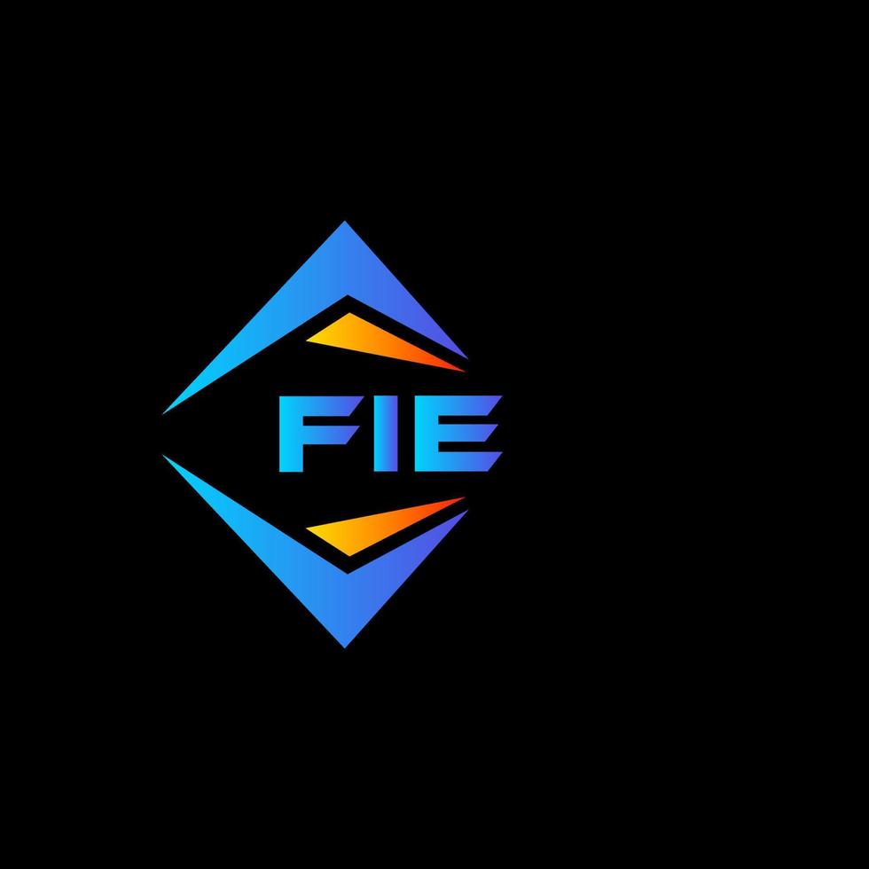 fie diseño de logotipo de tecnología abstracta sobre fondo blanco. concepto creativo del logotipo de la letra de las iniciales fie. vector