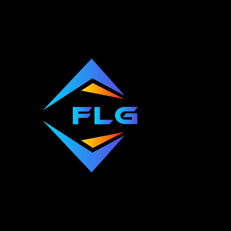 flg diseño de logotipo de tecnología abstracta sobre fondo negro. concepto de logotipo de letra de iniciales creativas flg. vector